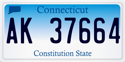 CT license plate AK37664