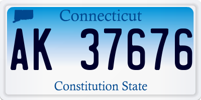 CT license plate AK37676