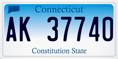 CT license plate AK37740