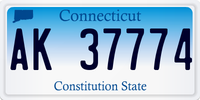 CT license plate AK37774