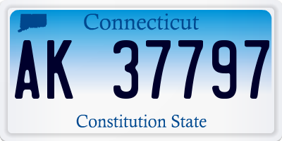 CT license plate AK37797