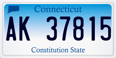 CT license plate AK37815
