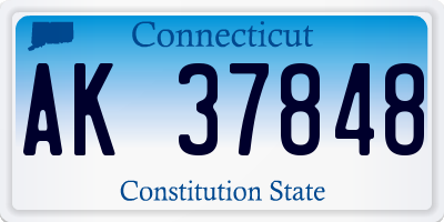 CT license plate AK37848
