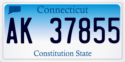 CT license plate AK37855