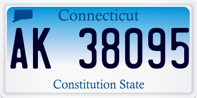 CT license plate AK38095
