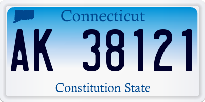 CT license plate AK38121