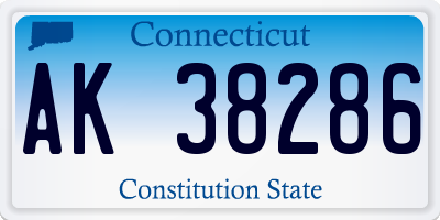 CT license plate AK38286