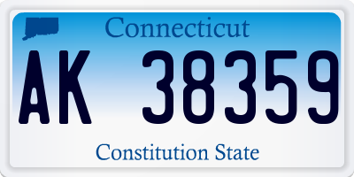 CT license plate AK38359