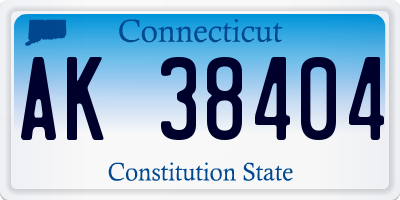 CT license plate AK38404