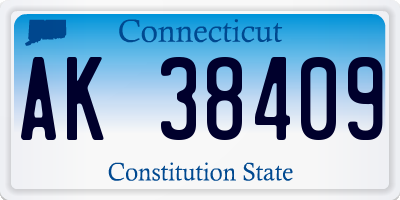 CT license plate AK38409
