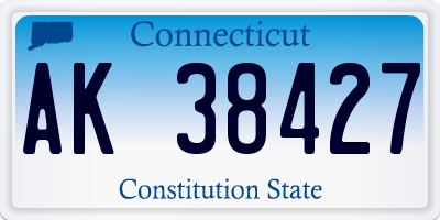 CT license plate AK38427