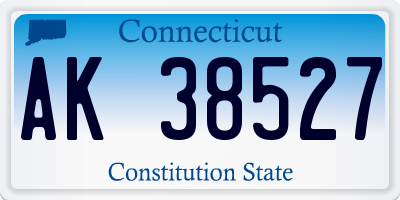 CT license plate AK38527
