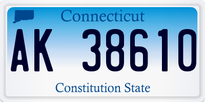CT license plate AK38610