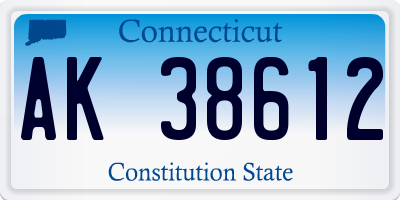 CT license plate AK38612