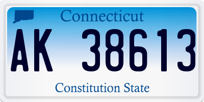 CT license plate AK38613