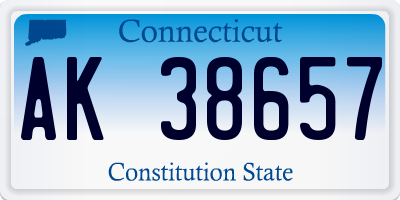 CT license plate AK38657