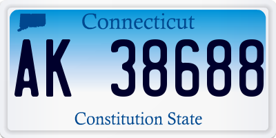 CT license plate AK38688