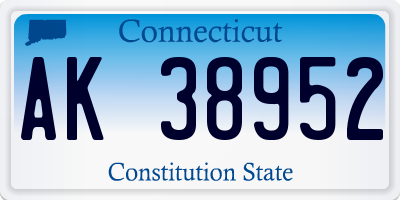 CT license plate AK38952