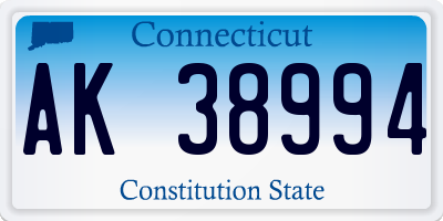 CT license plate AK38994