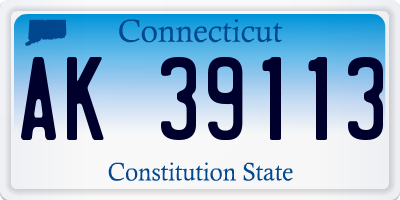 CT license plate AK39113