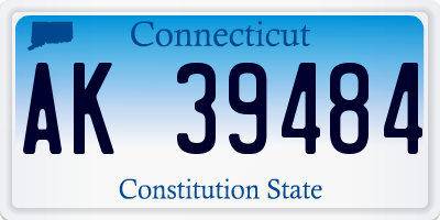 CT license plate AK39484