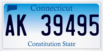 CT license plate AK39495