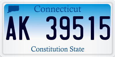 CT license plate AK39515
