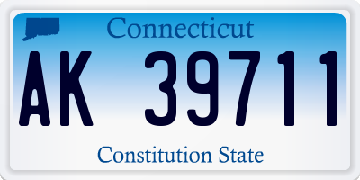 CT license plate AK39711