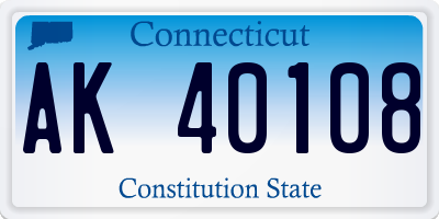 CT license plate AK40108