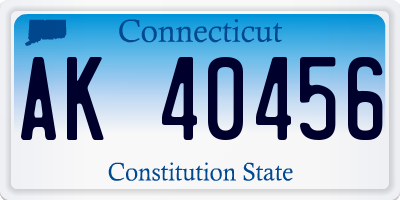 CT license plate AK40456