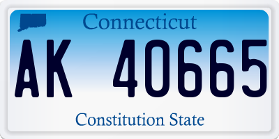 CT license plate AK40665