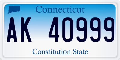 CT license plate AK40999