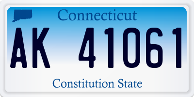 CT license plate AK41061