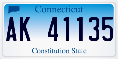 CT license plate AK41135
