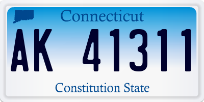 CT license plate AK41311