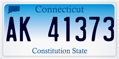 CT license plate AK41373