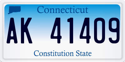 CT license plate AK41409