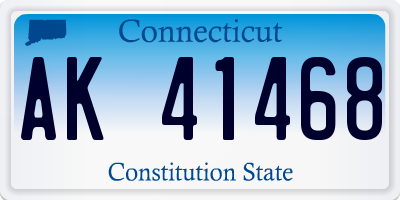 CT license plate AK41468