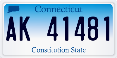 CT license plate AK41481