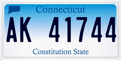 CT license plate AK41744