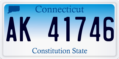 CT license plate AK41746