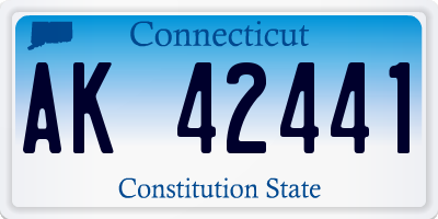 CT license plate AK42441