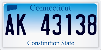 CT license plate AK43138