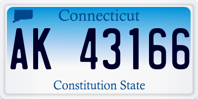 CT license plate AK43166
