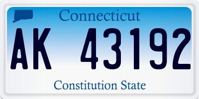 CT license plate AK43192