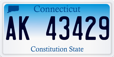 CT license plate AK43429