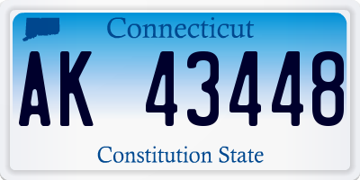 CT license plate AK43448