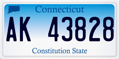 CT license plate AK43828