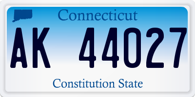 CT license plate AK44027