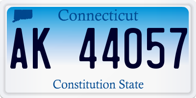 CT license plate AK44057